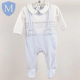 Baby Boys All in One Velour Sleepsuit - Mock Belt (A24500) (Baby Sleepsuit) Mansuri